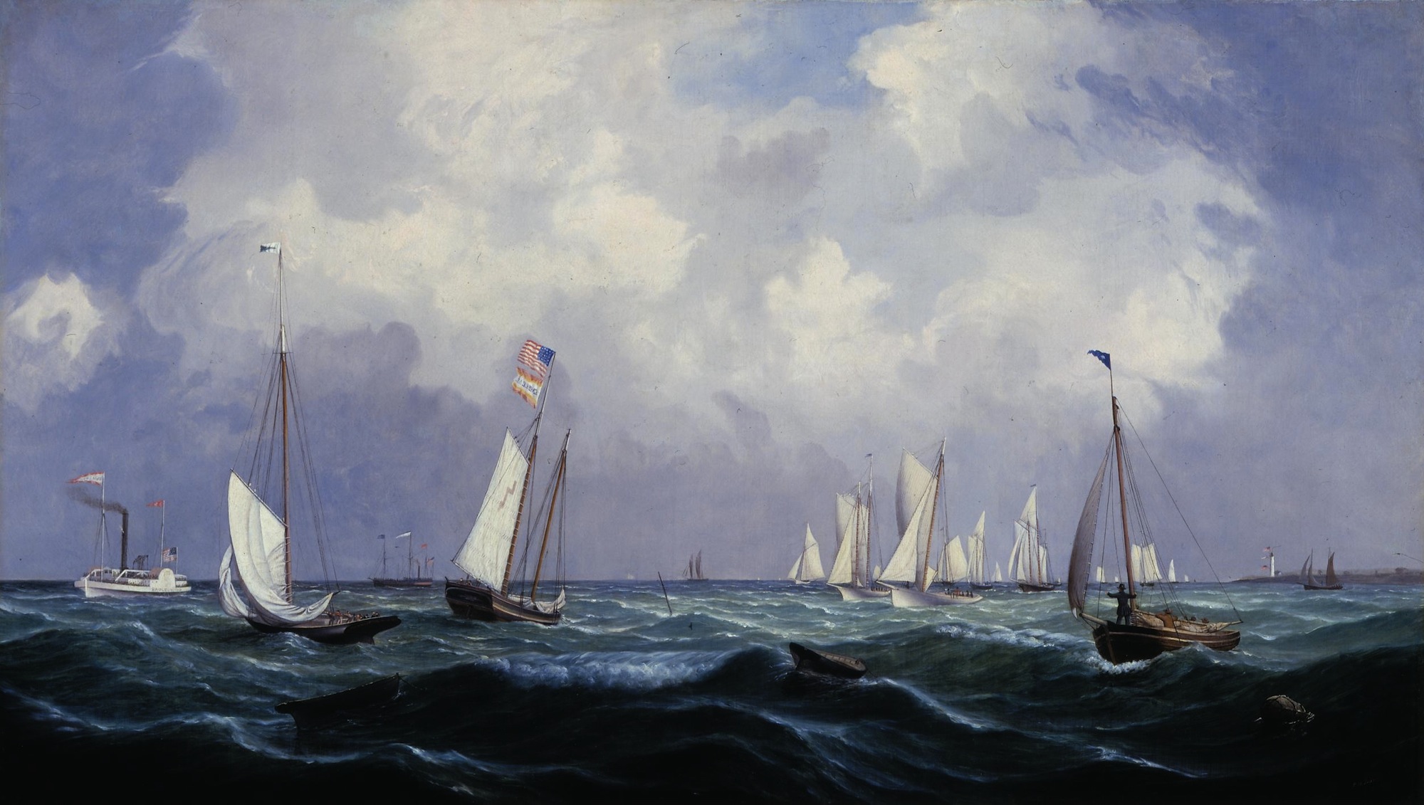 Fitz Henry Lane | New York Yacht Club Regatta (1), 1856 (inv. 66) | Catalog  entry