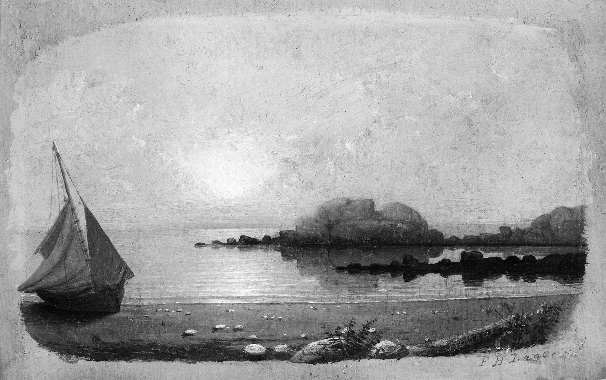 Brace's Rock, Eastern Point (not published), 5 1/4 x 8 1/2 in. Private Collection.