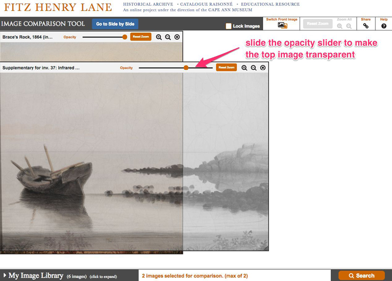 7 Opacity control in the toolbar screen shot for ICT help
